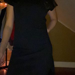 Slide slit black dress new